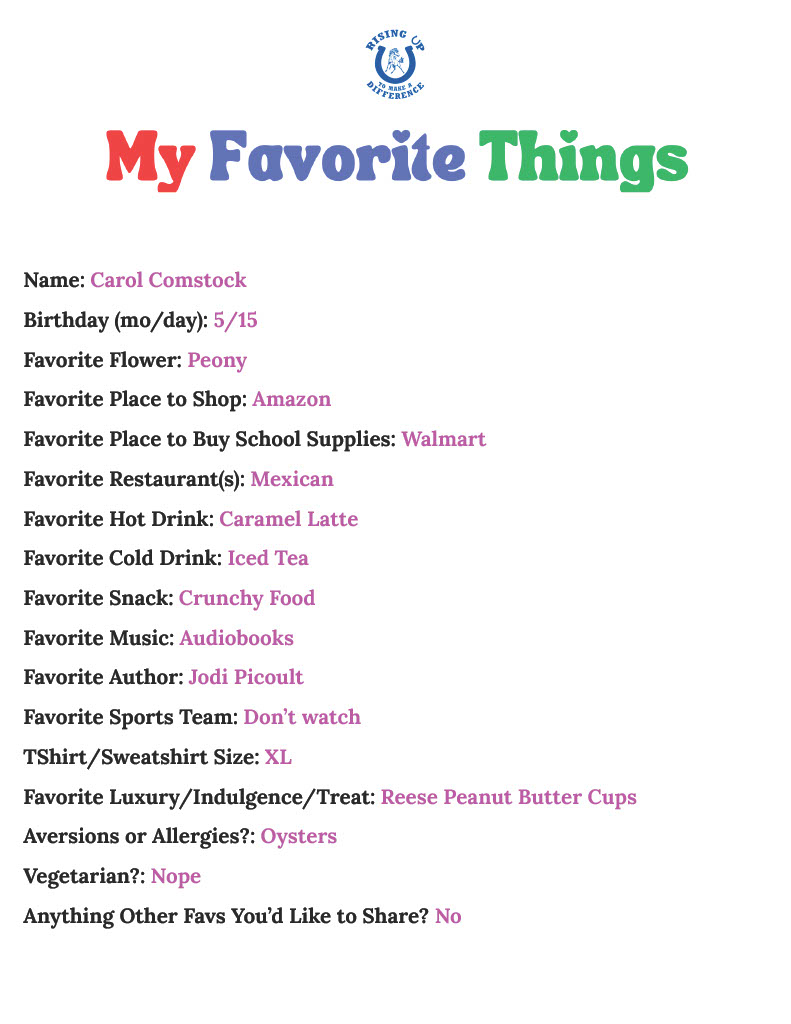 Image of Carol's Fav Things