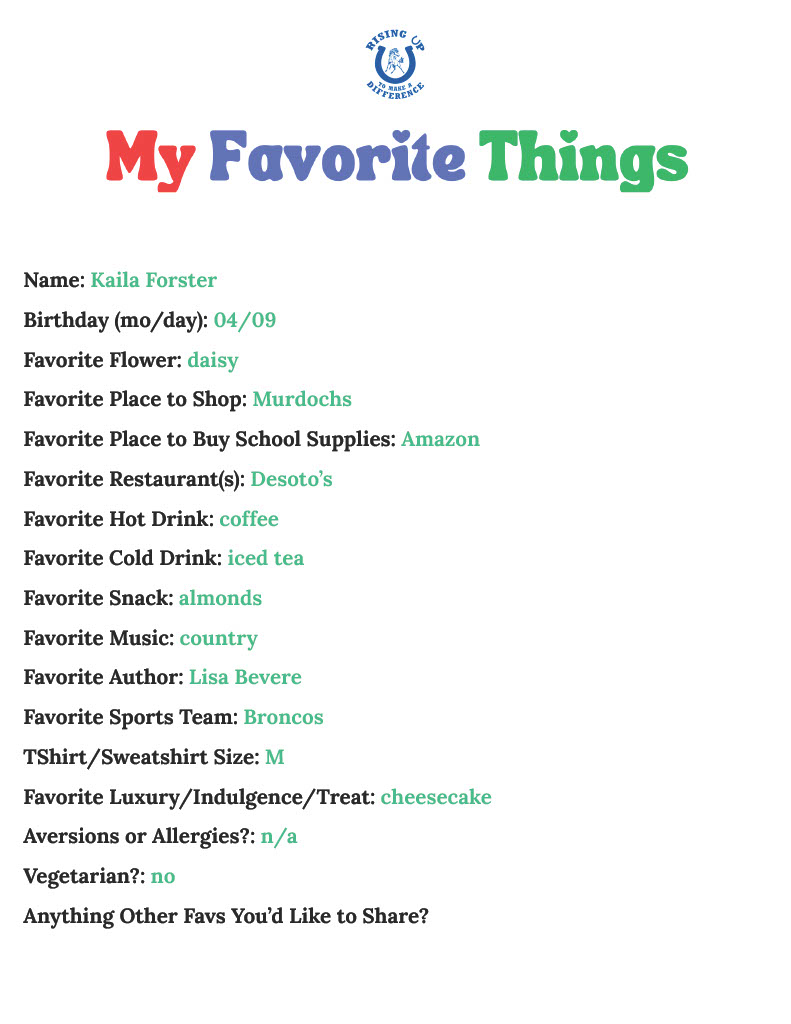 IMage of Kaila's Fav Things