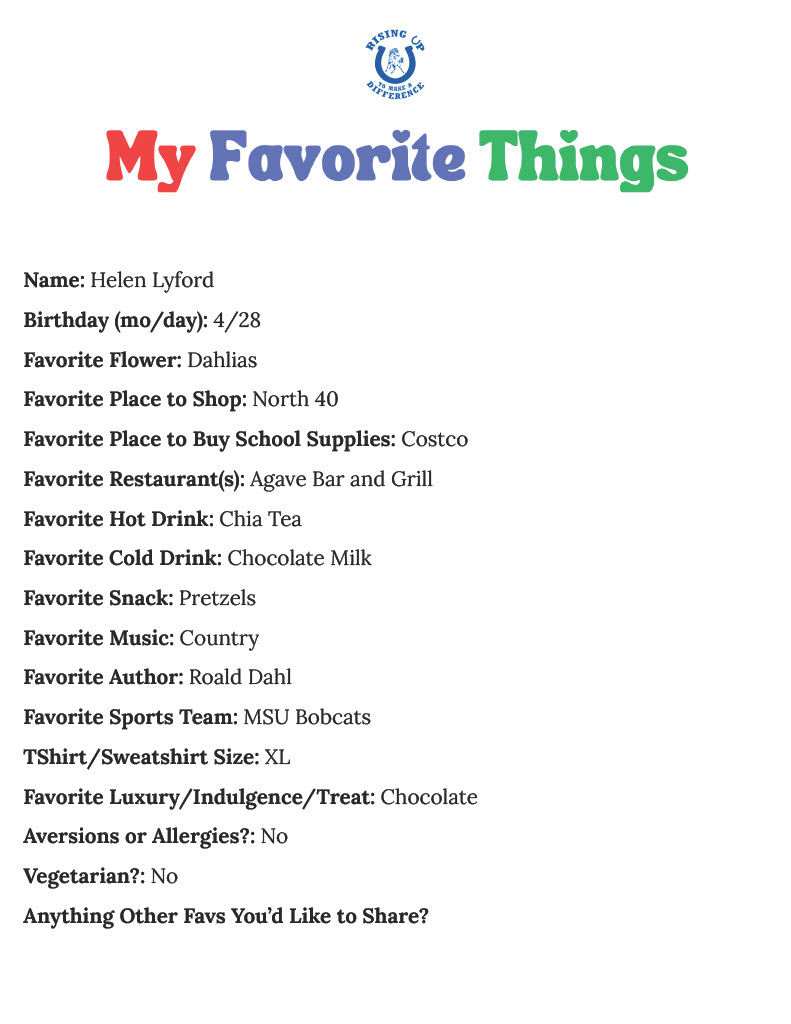 Image of Helen's Fav Things