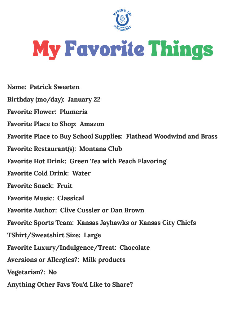 Image of Sweeten's Fav Things