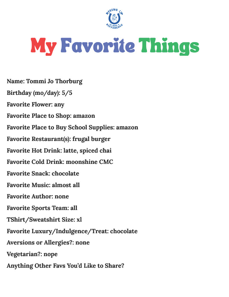 Image of Tommis Fav Things