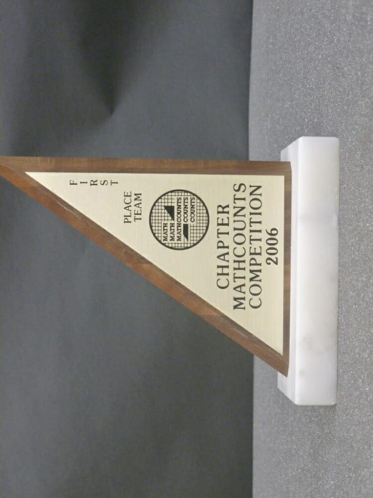 2006 - 1st Place - Chapter Mathcounts Competition